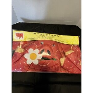 Spring 3-D Piggy Flower Fabric Pink Embroidered Mailbox COVER  Standard Size